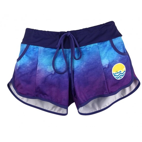 SHORTS BEACH.ME SUNRISE - AZUL E ROXO